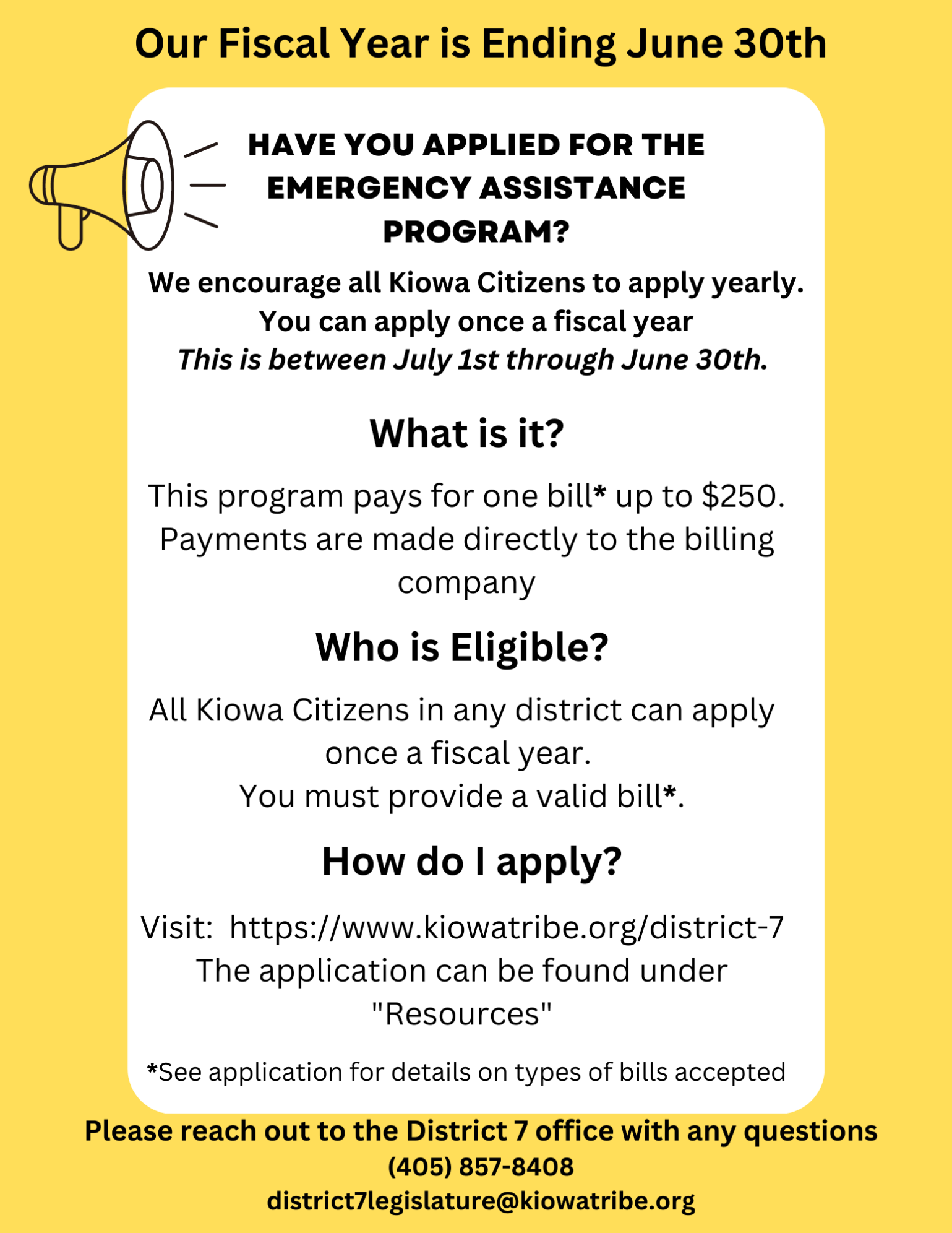 to Kiowa Tribe District 7 Kiowa Tribe